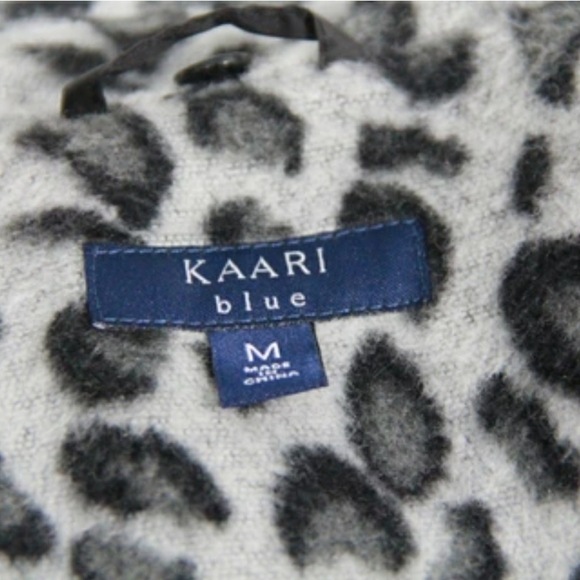 Kaari Blue Faux Fur Coat - Picture 2 of 4